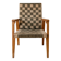 Vintage Scandinavian armchair in wood and woven strap.