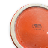 Vase ceramic glazed glazed orange, Pottery Of The Marais