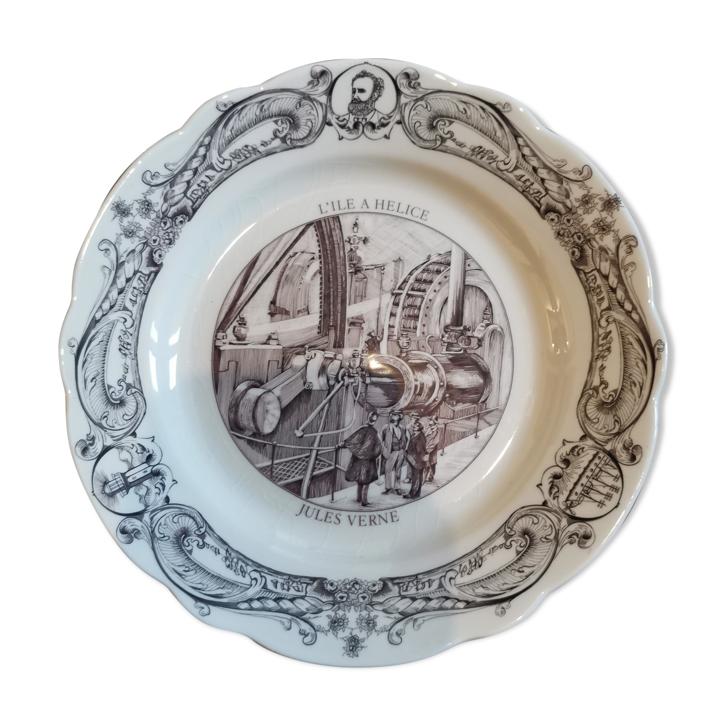 Assiette Jules Verne, Michel l'Ormeraie. L'île à hélice