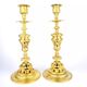 Pair of 19th century bronze candlesticks