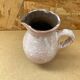 Antique white & pink ceramic pitcher 60s vintage