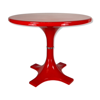 Ignazio Gardella & Anna Castelli red dining table by Kartell, 1960s