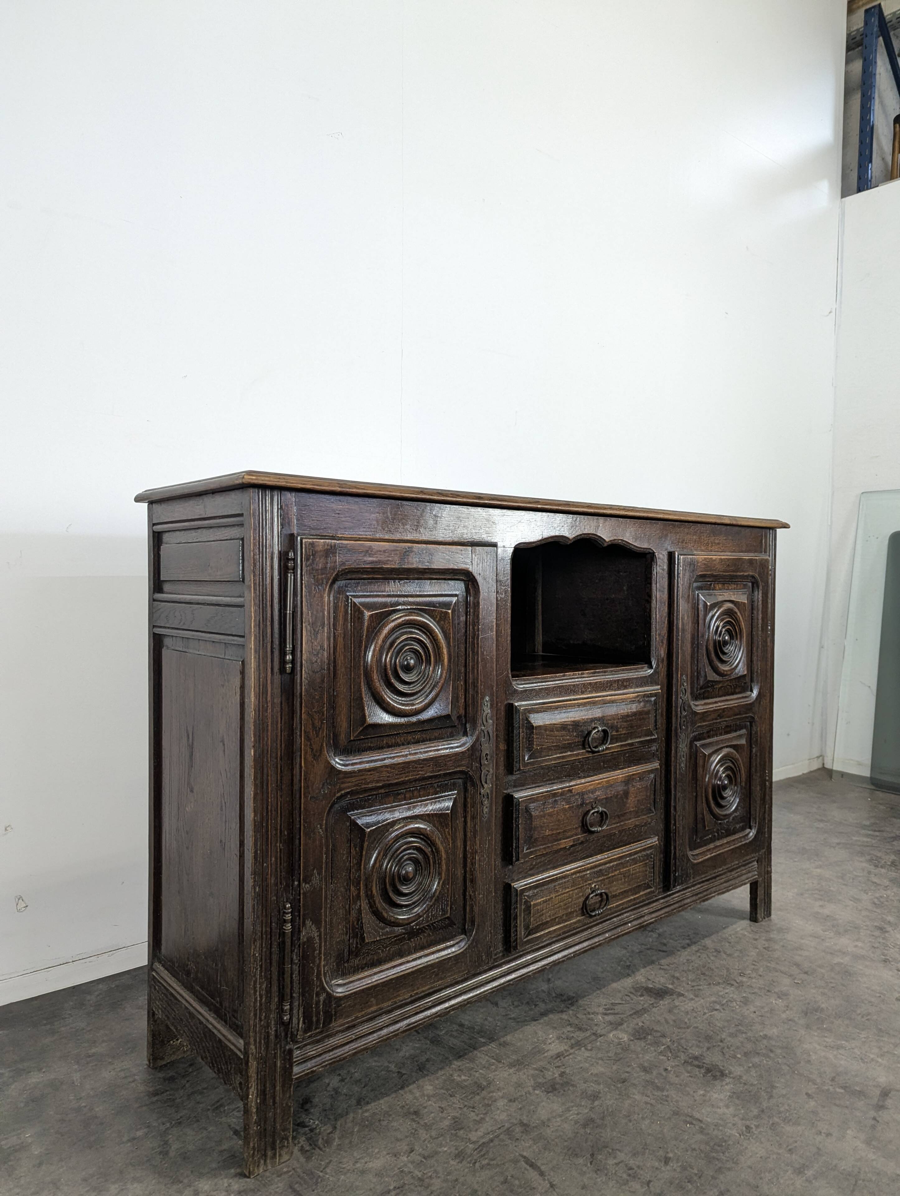 Brutalist sideboard in the spirit of Dudouyt.