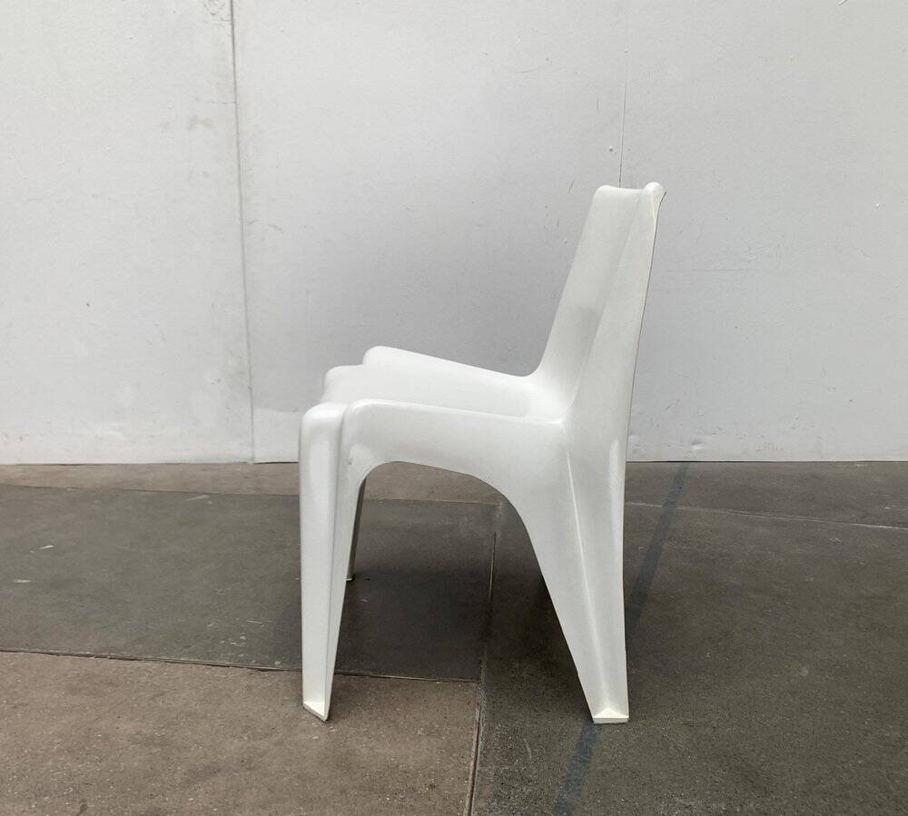 Stackable German chair in mid-century space age style by Helmut Bätzner for Bofinger, 1960s.