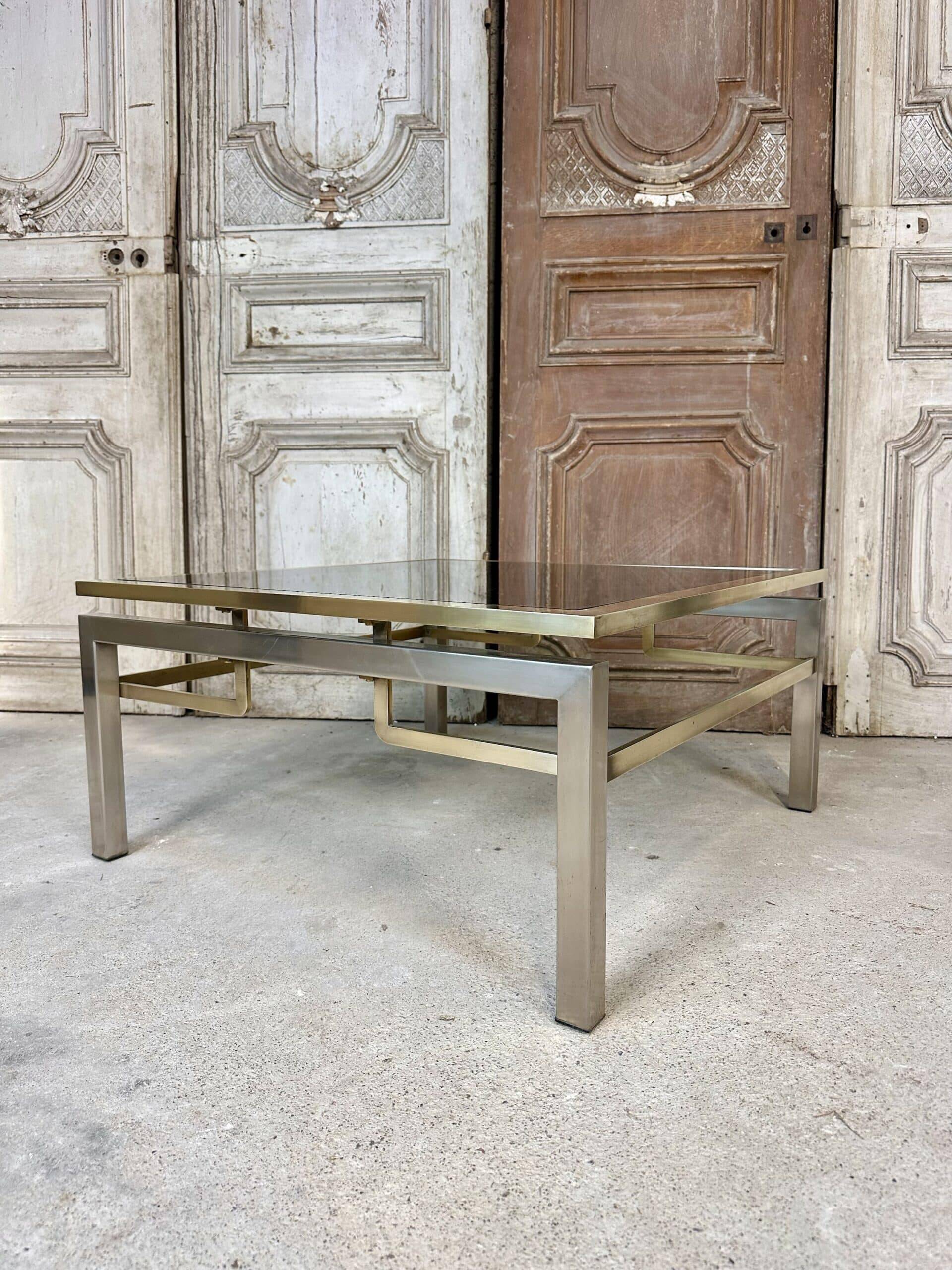 Small square coffee table by Guy Lefèvre for Maison Jansen circa 1970