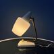 Lampe de bureau en verre opalin style Art déco Mid-Century