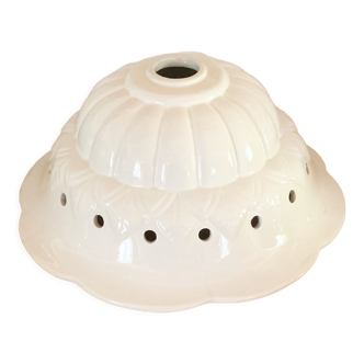 Vintage suspension lamp in white porcelain