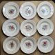 Set of 9 hand-painted Sarreguemines Digoin soup plates