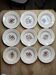 Set of 9 hand-painted Sarreguemines Digoin soup plates
