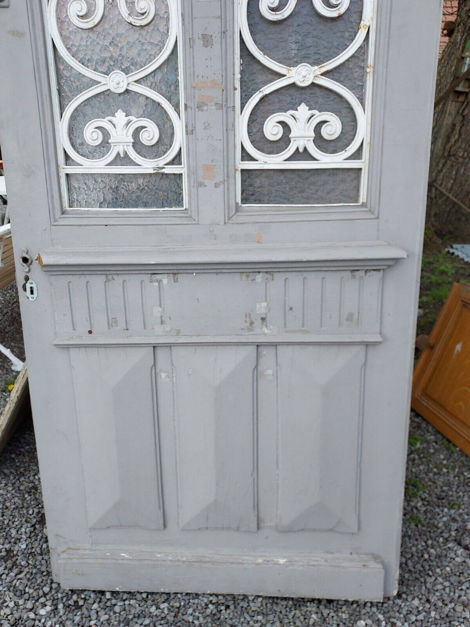 porte d'entrée vitrée en chêne