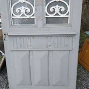 porte d'entrée vitrée en chêne