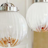 Mazzega Maxi globe pendant lights in Murano glass