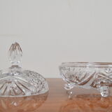 Bohemian cut glass jar 1960s