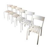 Old chairs of gardens or beaches