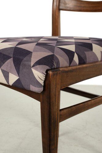 Chaises en tissu violet, ensemble de 2