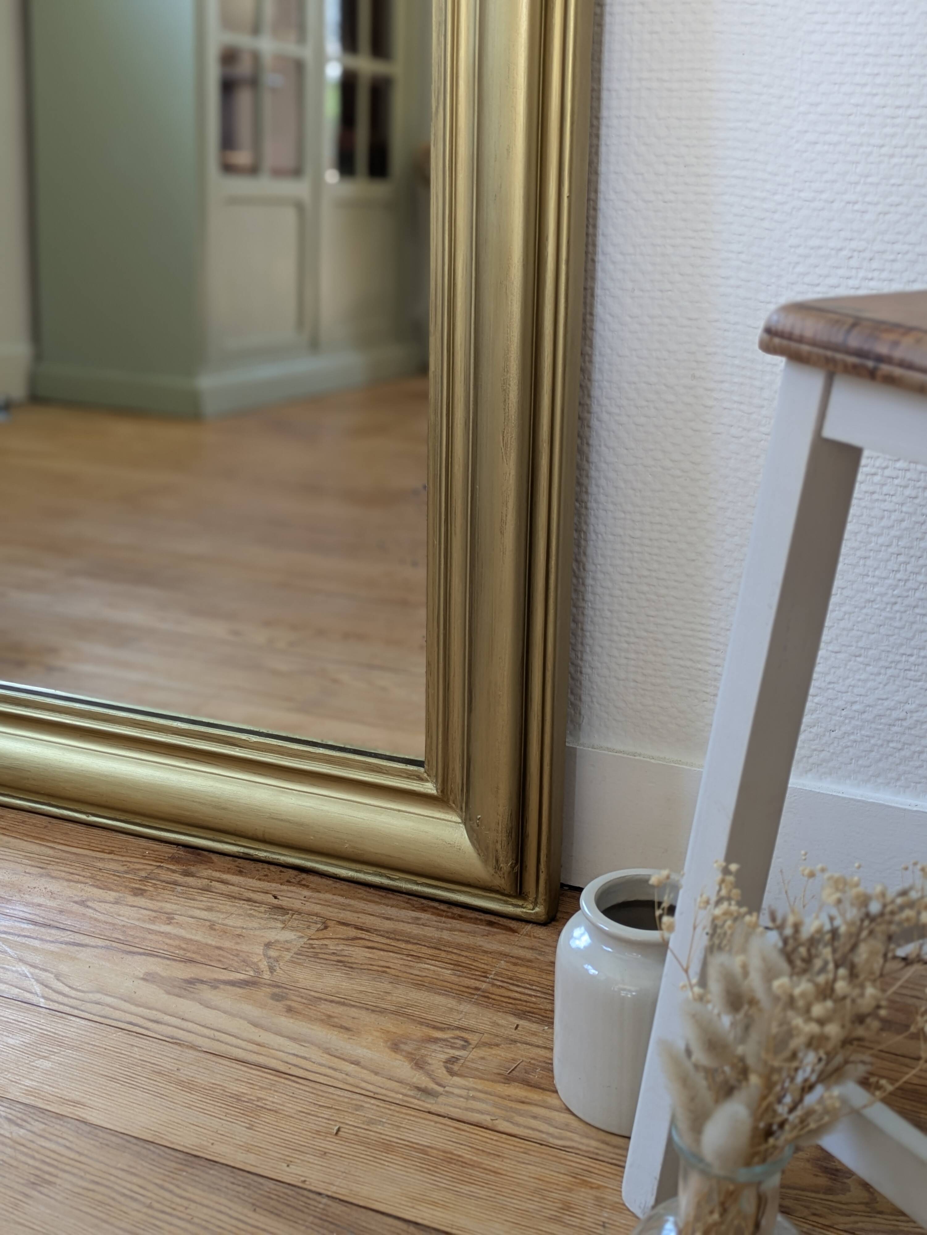 Antique Louis Philippe mirror from the 19th century, restored.