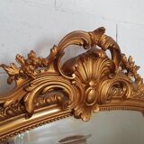 Former mirror gilded with pediment - 153 x 101 - Style Napoleon III