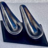Pipe holder Ceramic Black Iridescent Free Form 50's