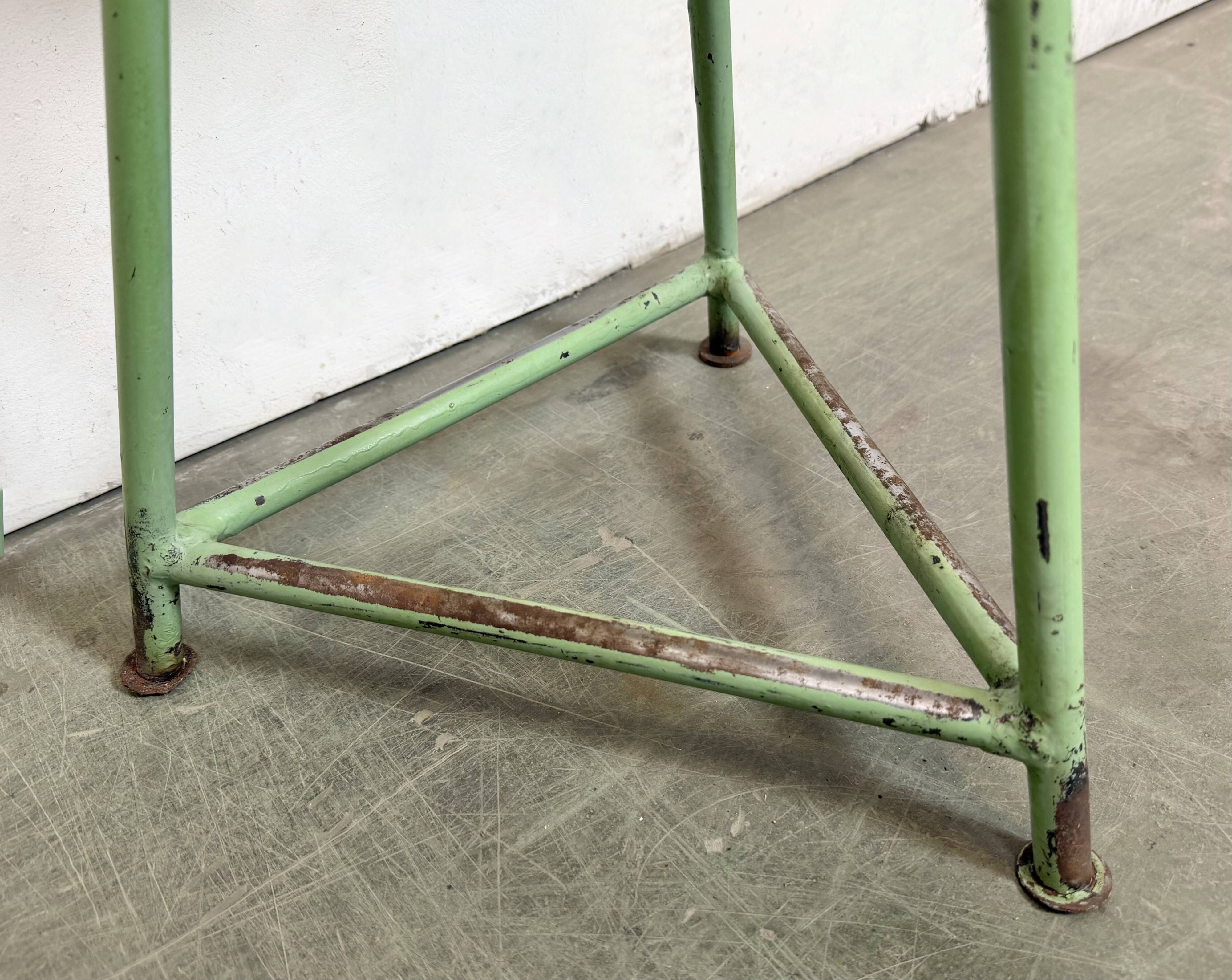 Green Industrial Workshop Stool, 1960s