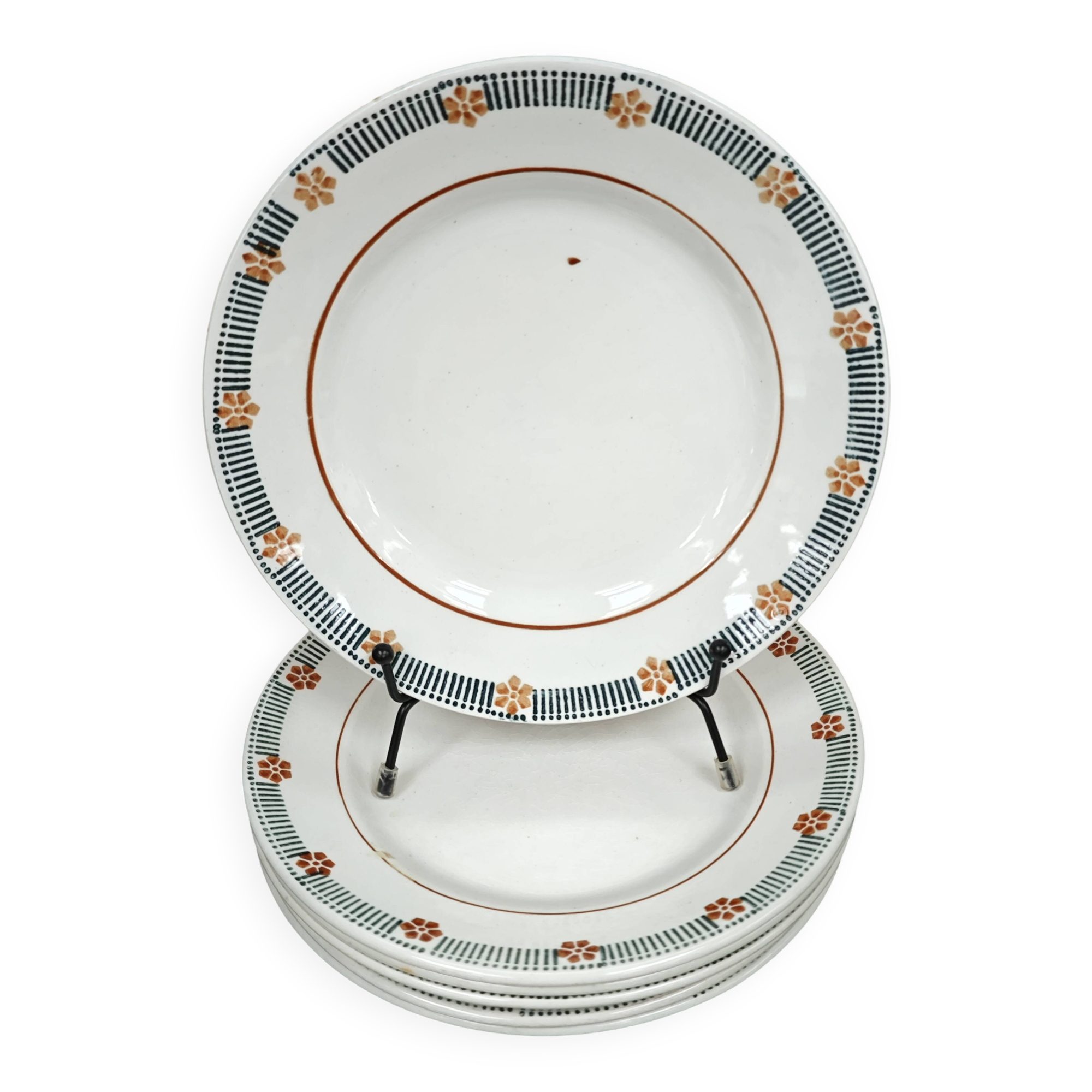 Set of 6 dessert plates St Amand Céranor Model Parame