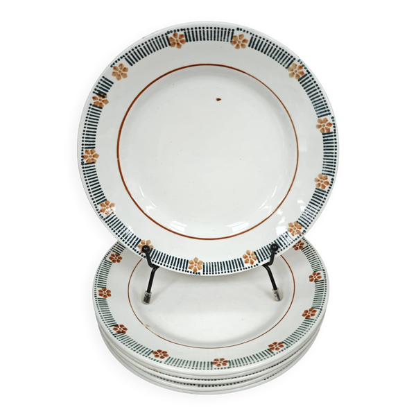 Lot de 6 assiettes à dessert St Amand Céranor Modèle Parame