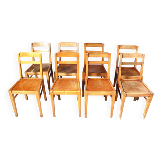 8 vintage bistro chairs Luterma Vibo Vesoul design René Gabriel year