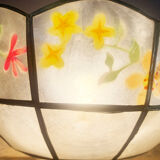 Mother-of-pearl and brass wall lamp