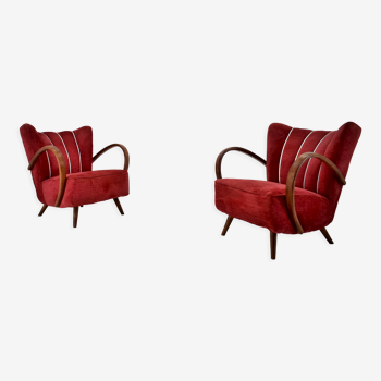 Ensemble de deux fauteuils par Jindřich Halabala, années 1960