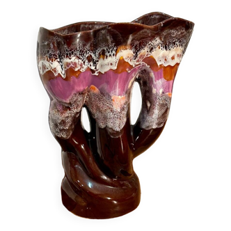 Grand vase Vallauris rose violet
