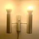 70s brushed steel wall light