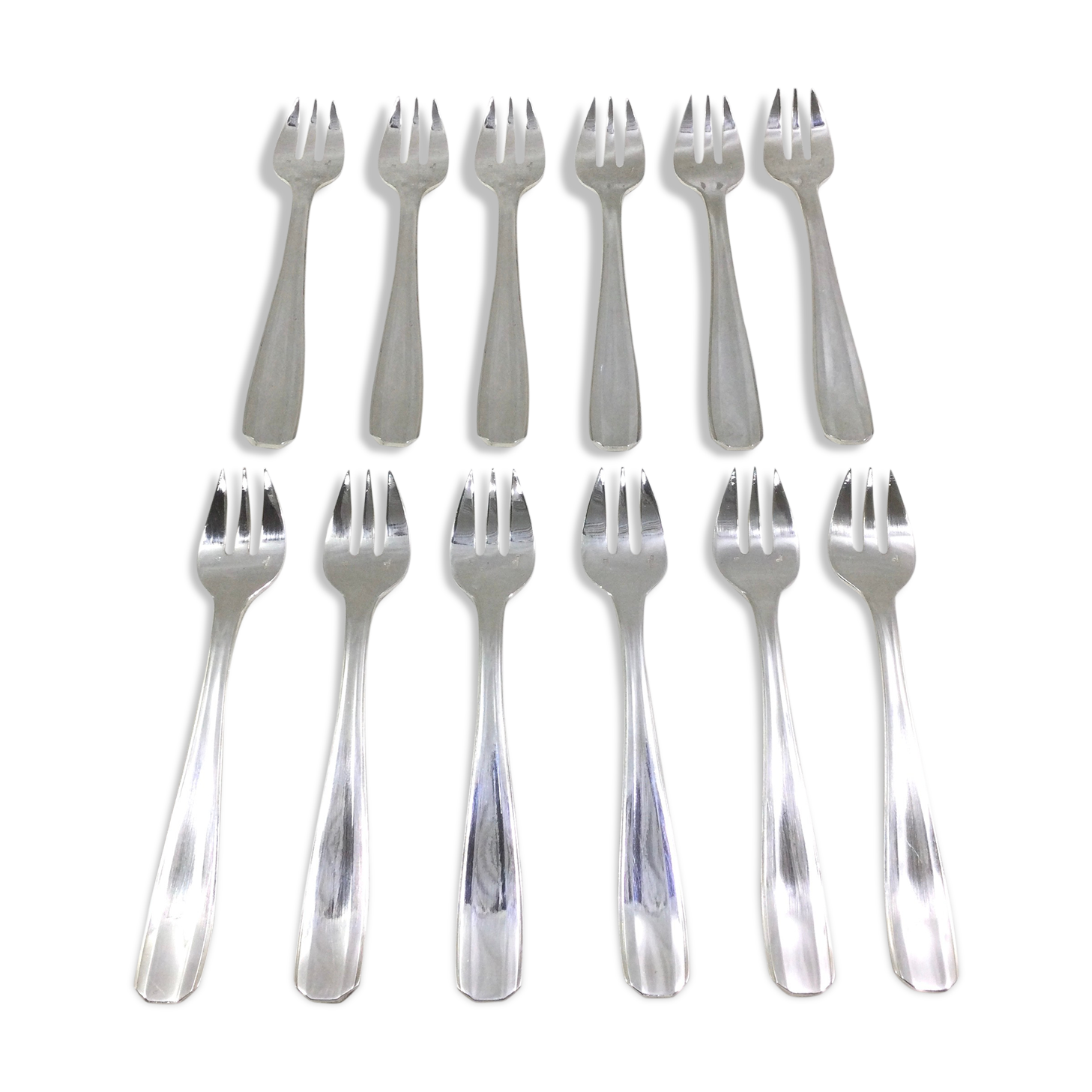 12 fourchette à huître art deco Alfenide Christofle