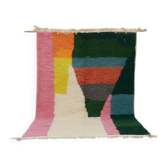 Grand tapis Azilal 305×200 cm – Design géométrique coloré et abstrait, GO-967