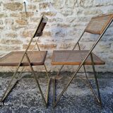 Italian cane folding chairs