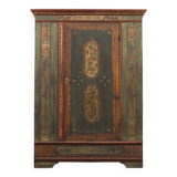 Armoire de mariée peinte d'art populaire