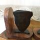 Serres livres bronze et bois art africain
