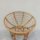 Loveuse vintage rattan armchair 1950