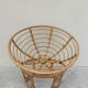Loveuse fauteuil en rotin vintage 1950