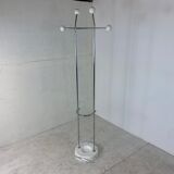 Vintage chromium and Carrara marble coat hanger Italy 1970s