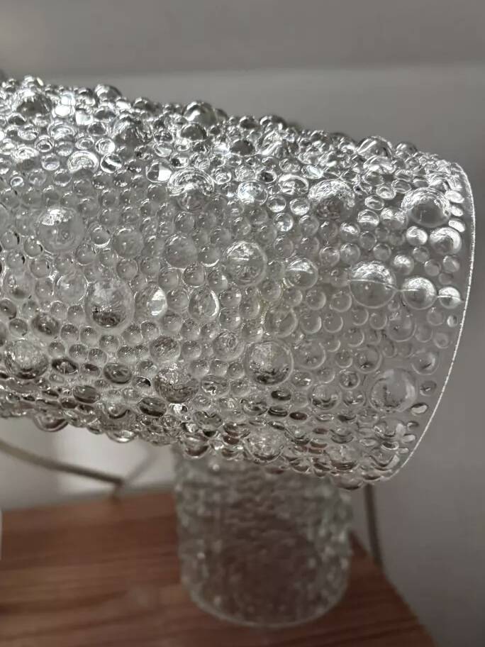 Set of two bubble glass pendant lights