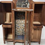 Art Deco buffet in solid walnut, 20th century.