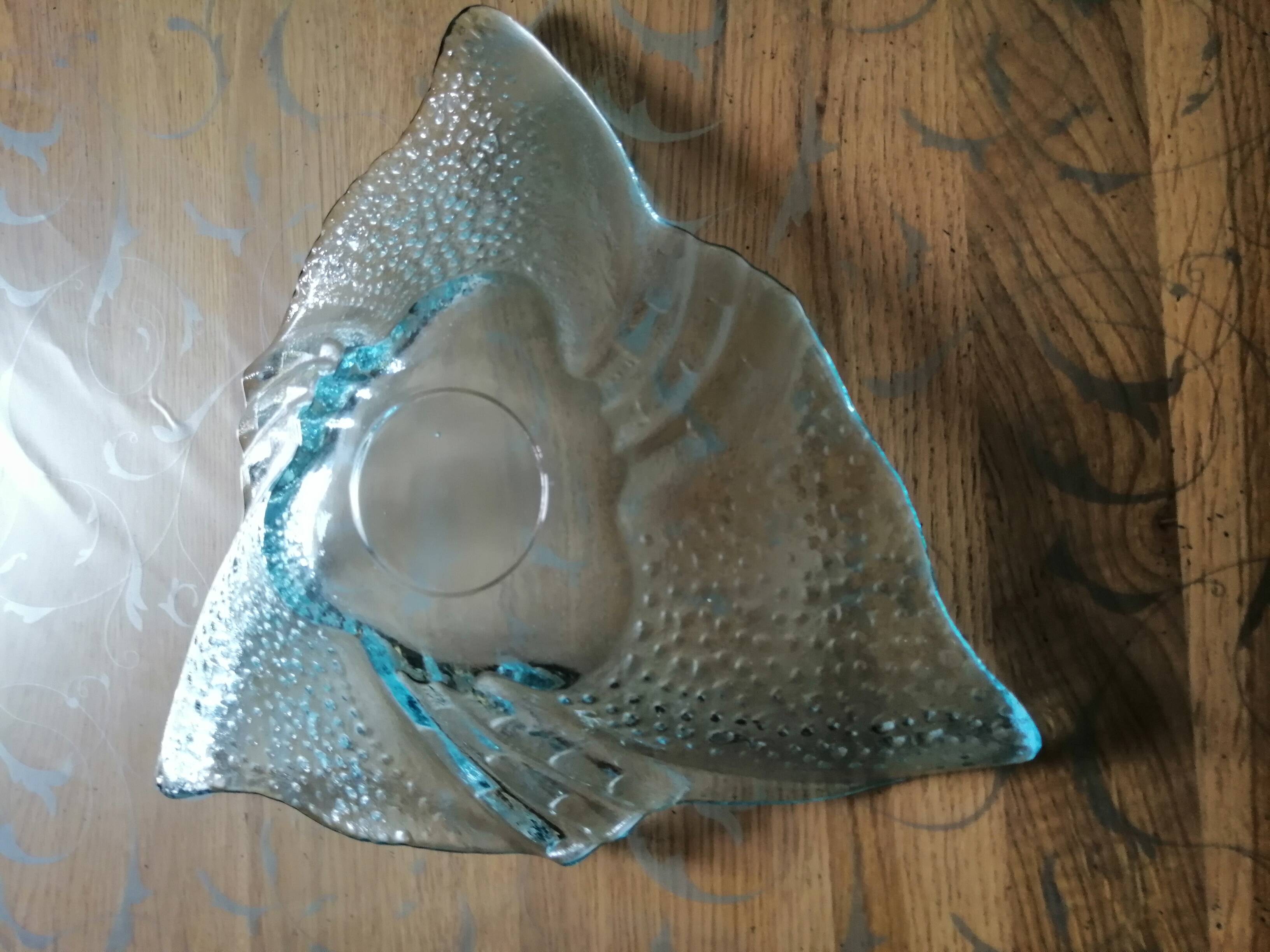 Transparent blue catch-all tray