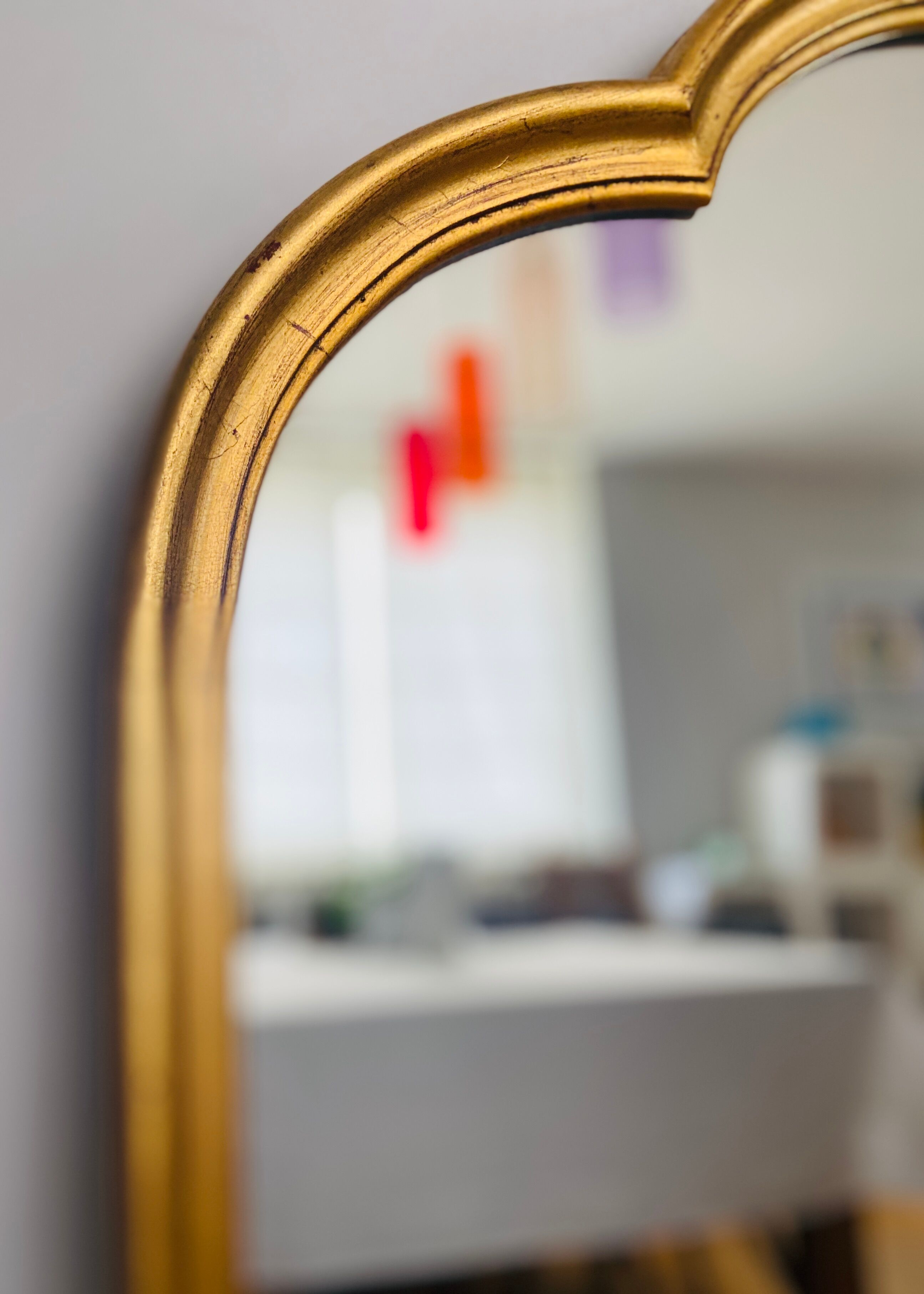 Large gilded old mirror 77x130cm