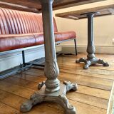 Table bistrot en manguier et fonte