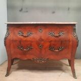 Louis XV style chest of drawers with floral marquetry