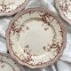 8 assiettes plates en terre de fer "Eton" Ridgways England Royal Semi Porcelain