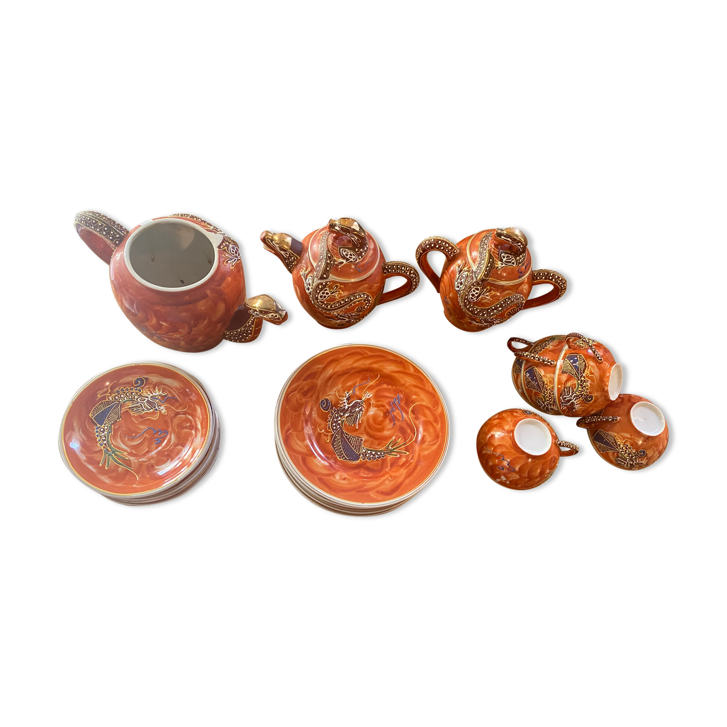 Service à thé en porcelaine Satsuma