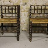 Pair of mulched chairs
