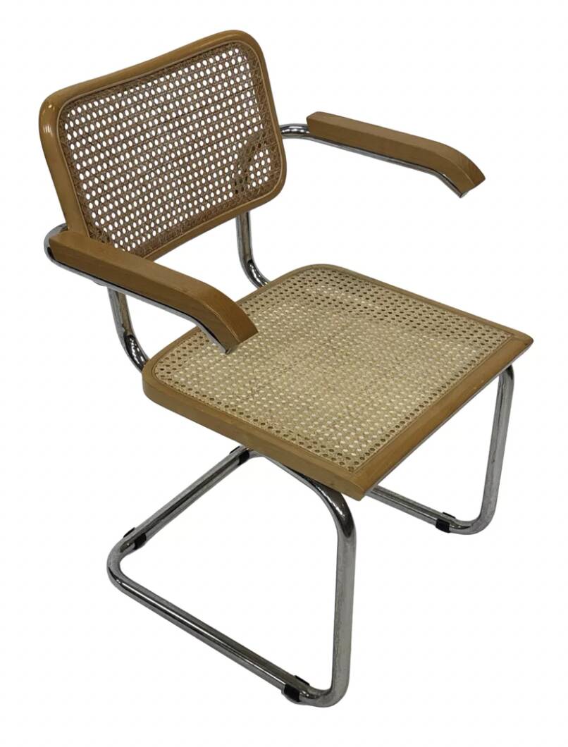 Set of 4 Cesca chairs model B64 with armrests Cesca Marcel breuer design