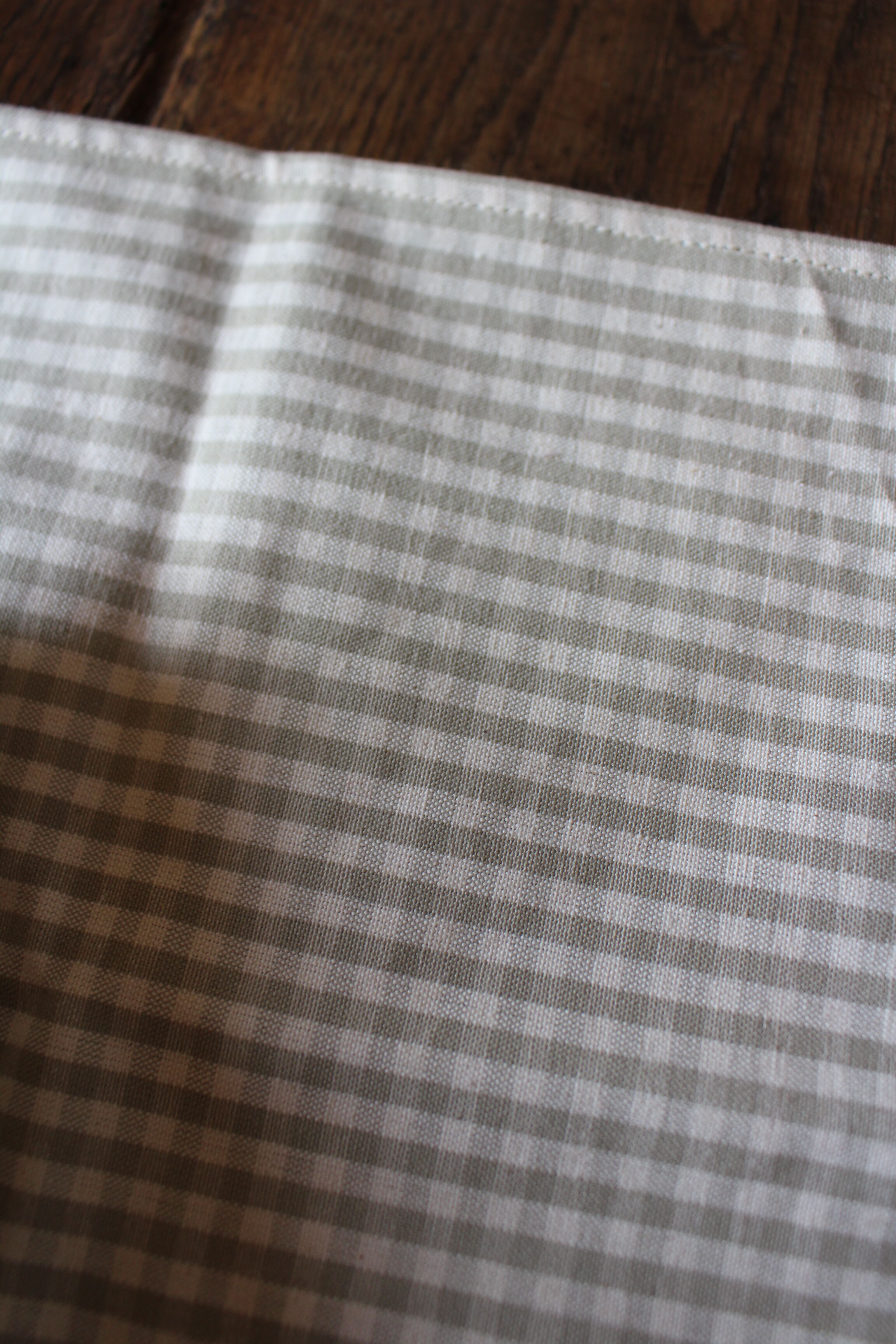 Lot 6 napkins cotton vichy beige linen creation