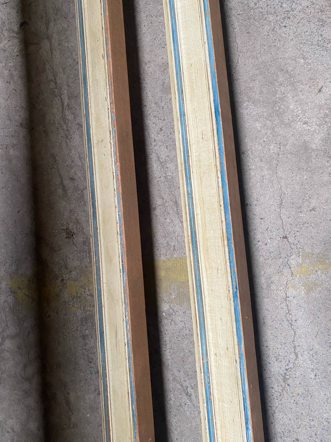 Directoire style bed in patinated beech, 20th century